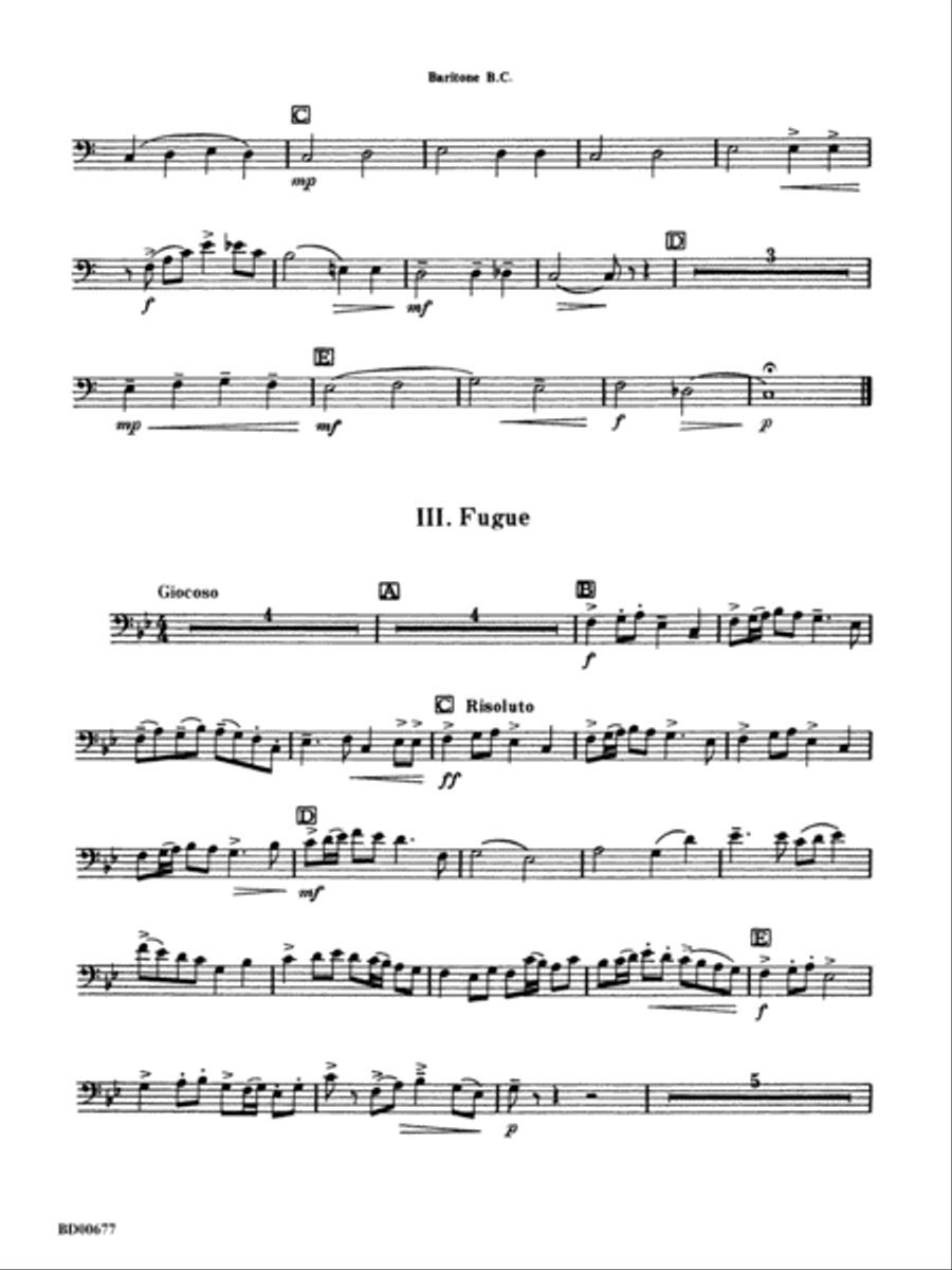 Brookshire Suite: Baritone B.C. Concert Band scores gallery preview page 2