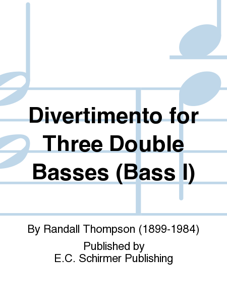 Divertimento for Three Double Basses (Bass I)