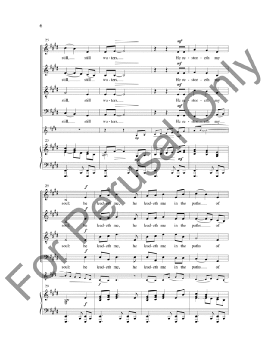 Psalm 23 (Choral Score) 4-Part scores gallery preview page 5