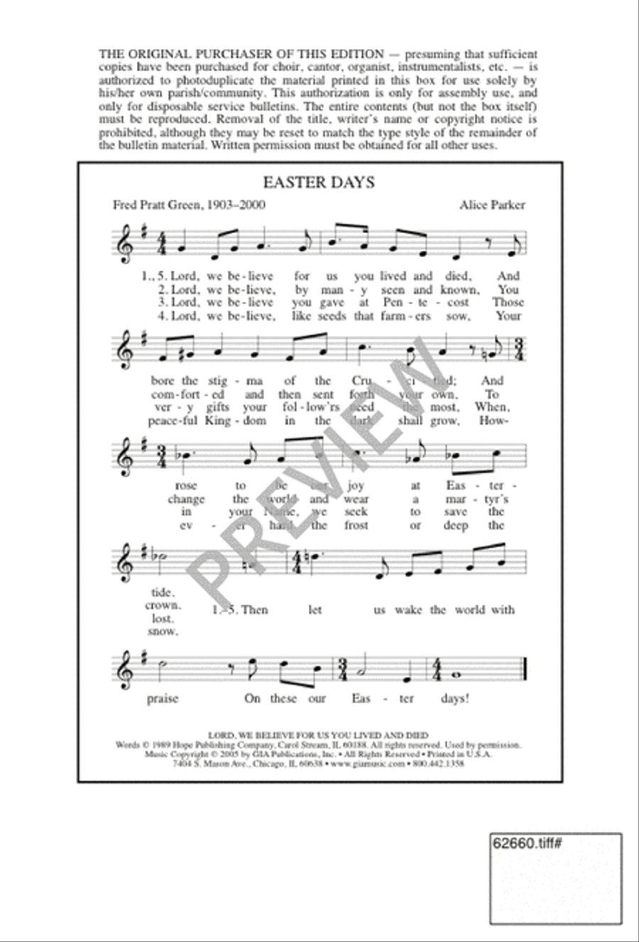 Easter Days 4-Part scores gallery preview page 20