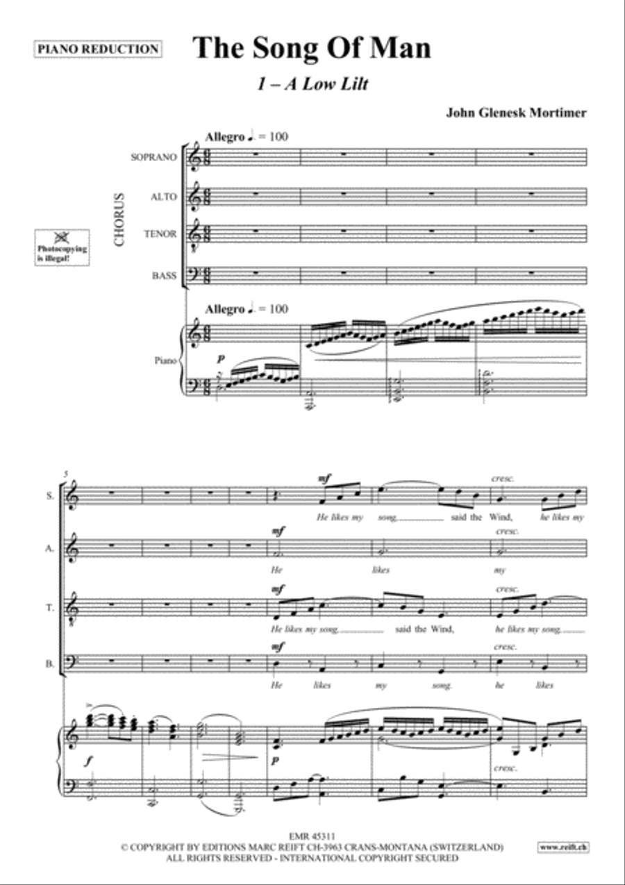 The Song Of Man The Song Of Man 4-Part scores gallery preview page 3