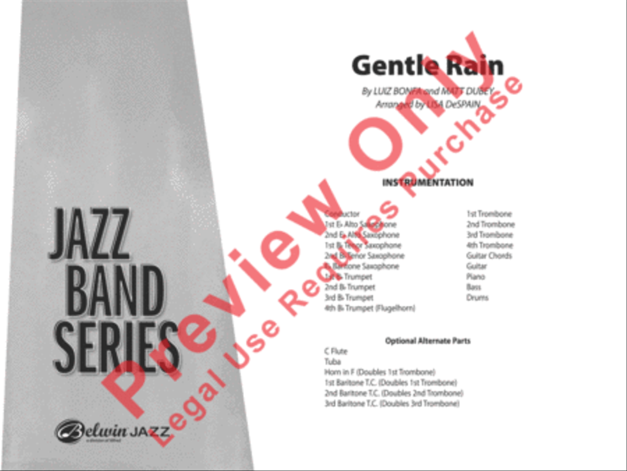 Gentle Rain Jazz Ensemble scores gallery preview page 2