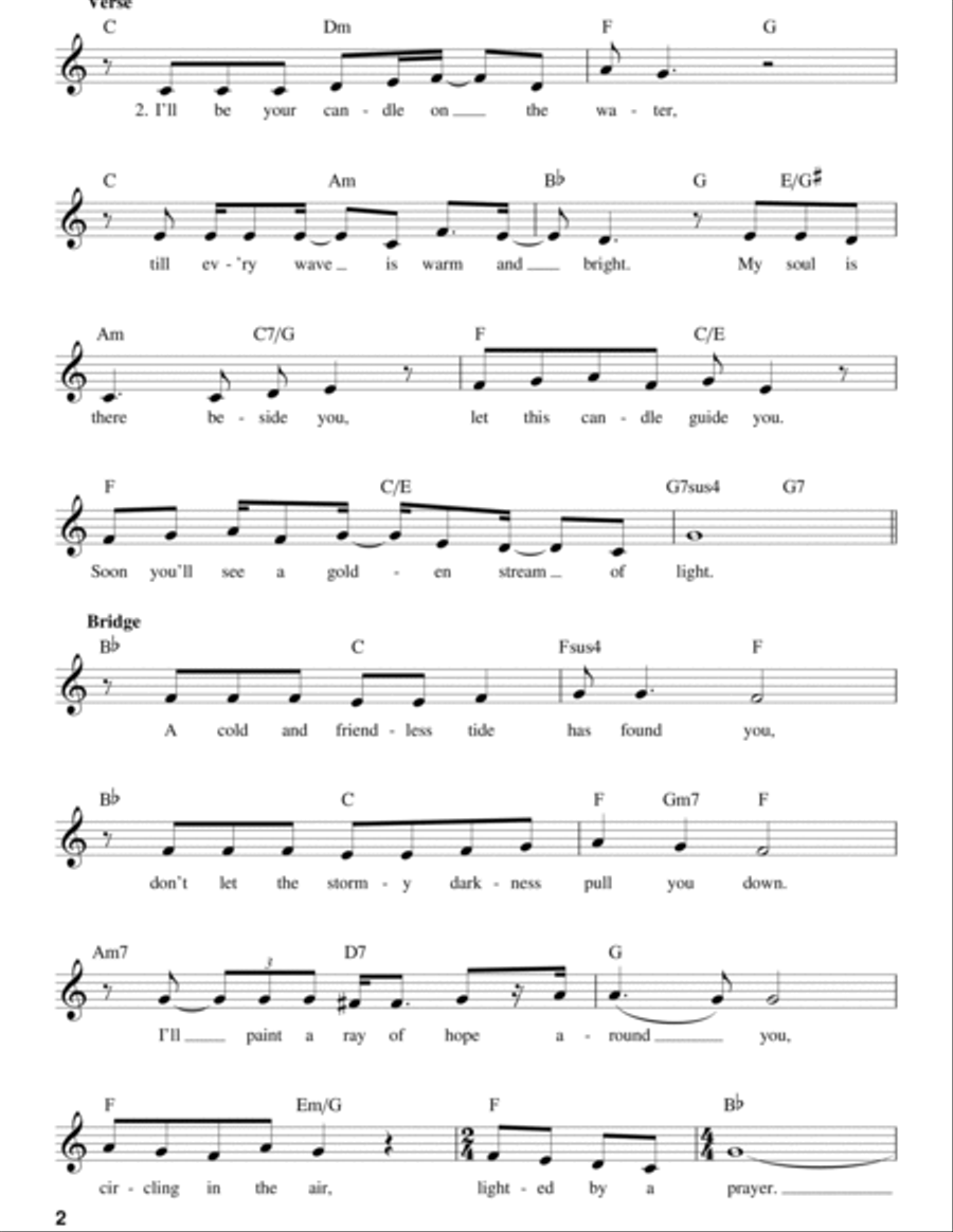Candle On The Water (from Pete's Dragon) Voice scores gallery preview page 2