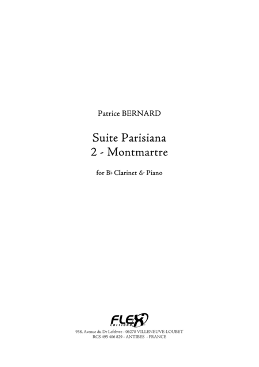Suite Parisiana - 2 B-Flat Clarinet scores gallery preview page 1