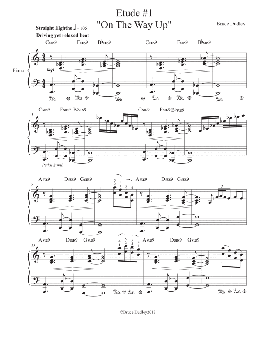 On The Way Up - Etude #1 Piano Method scores gallery preview page 1
