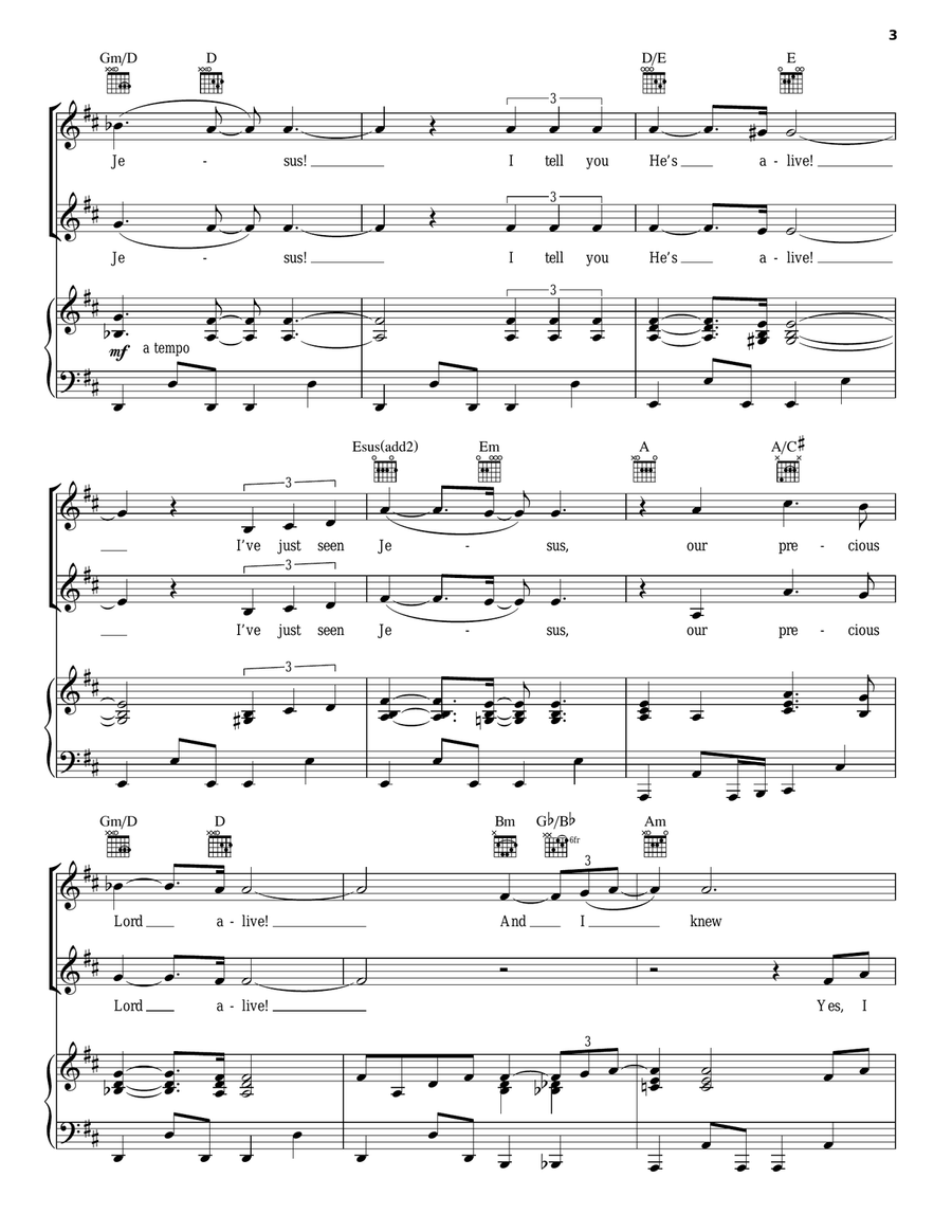 I've Just Seen Jesus Acoustic Guitar scores gallery preview page 3