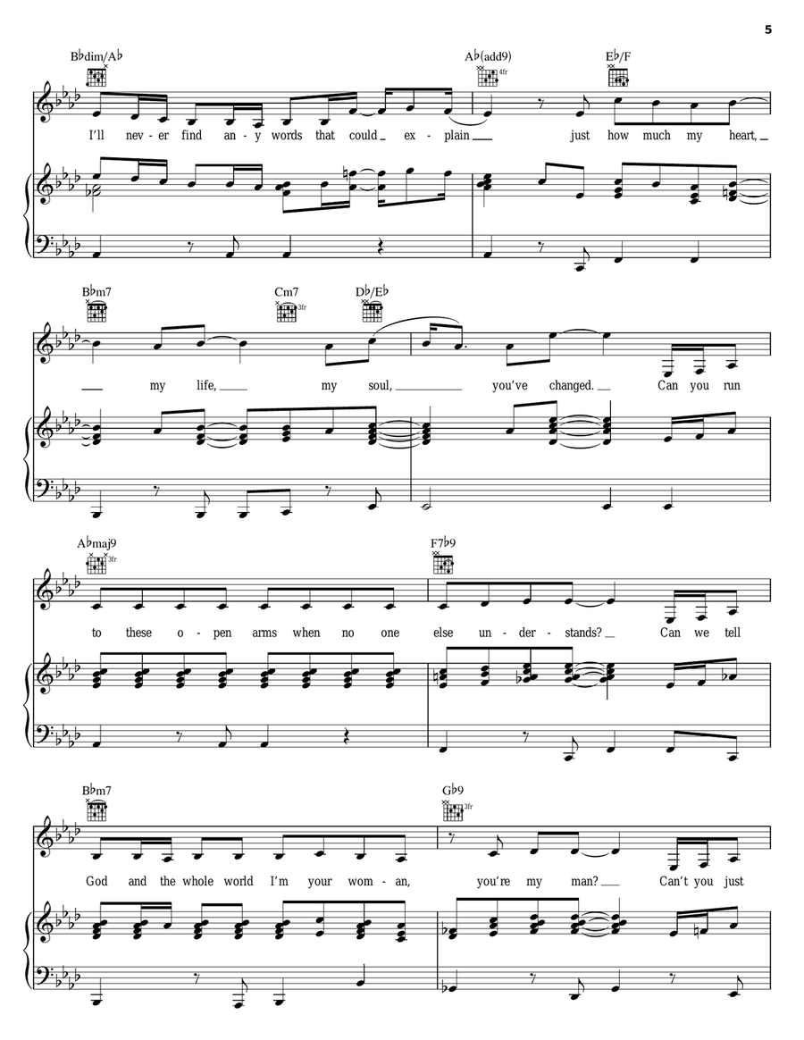 Spend My Life With You Piano, Vocal, Guitar scores gallery preview page 5