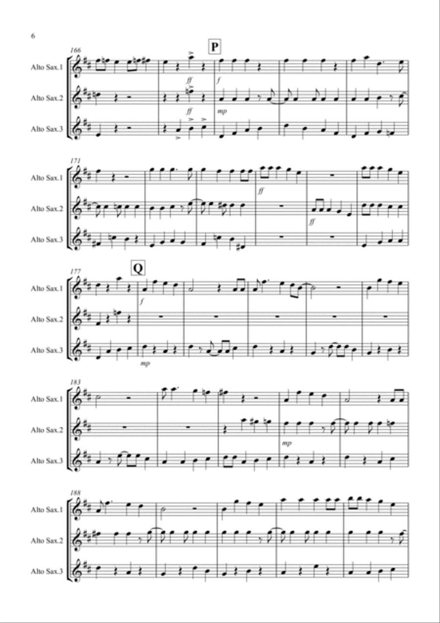 3 Christmas Favourites for Alto Saxophone Trio Woodwind Trio scores gallery preview page 6