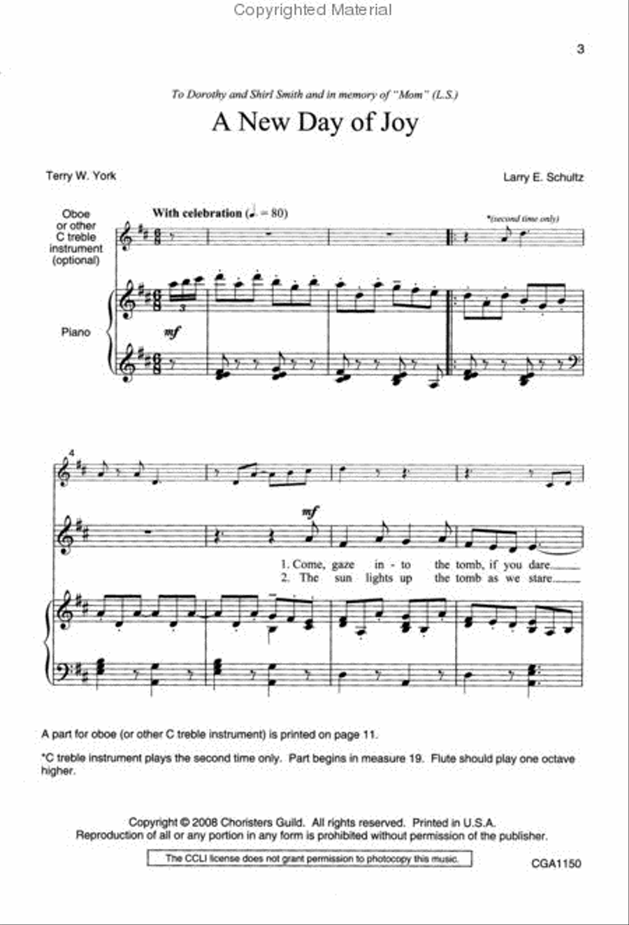 A New Day of Joy A New Day of Joy 2-Part scores gallery preview page 2