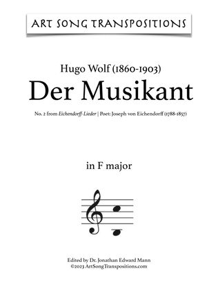WOLF: Der Musikant (transposed to F major)
