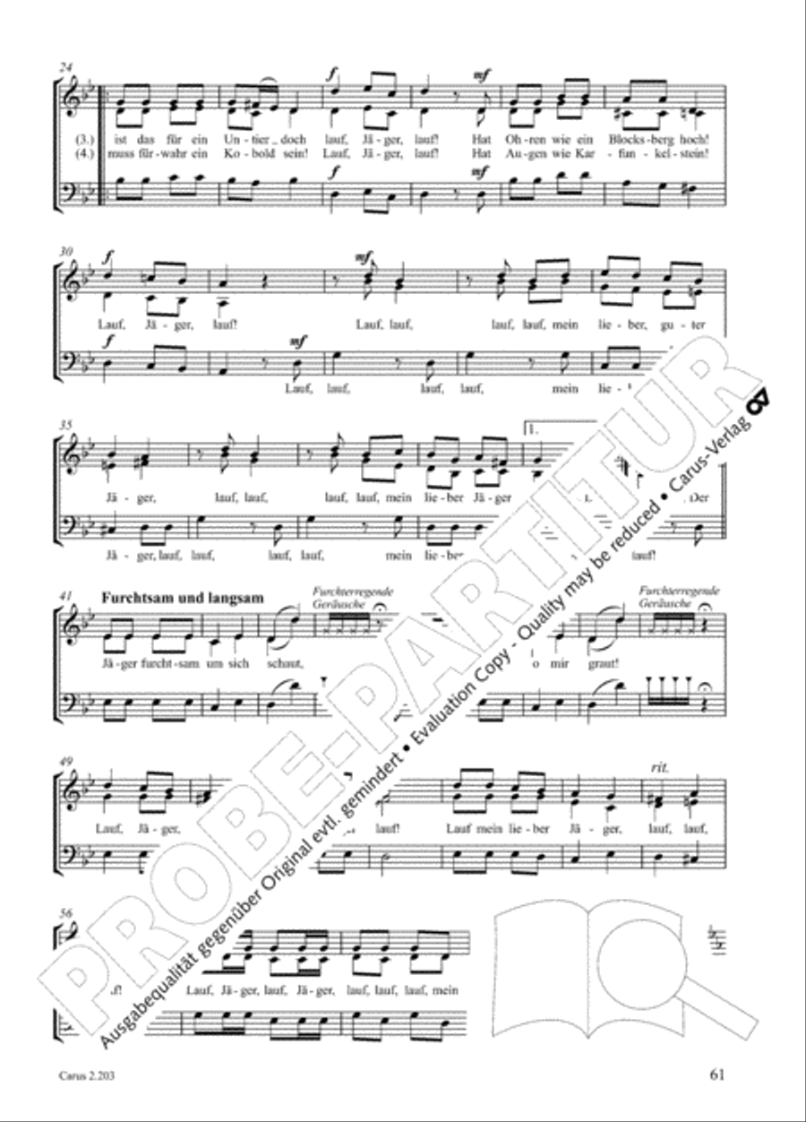 Loreley. Folk songs for choir (Loreley. Volkslieder fur Chor) Choir scores gallery preview page 68