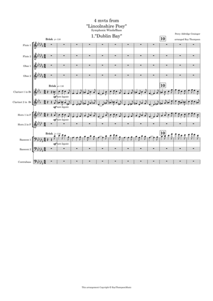 Grainger: Four Mvts. from "Lincolnshire Posy" - symphonic winds image number null