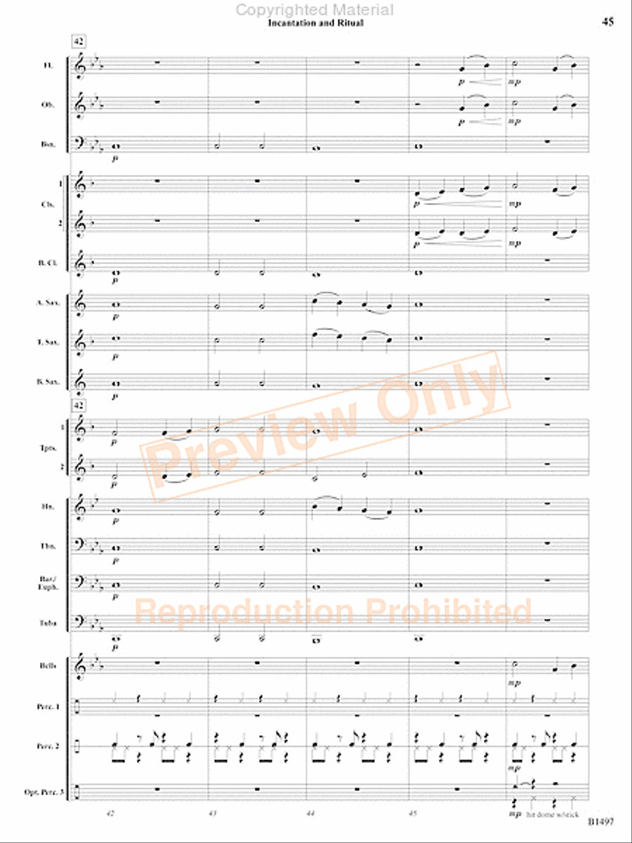 Curtain Up! Concert Band scores gallery preview page 42