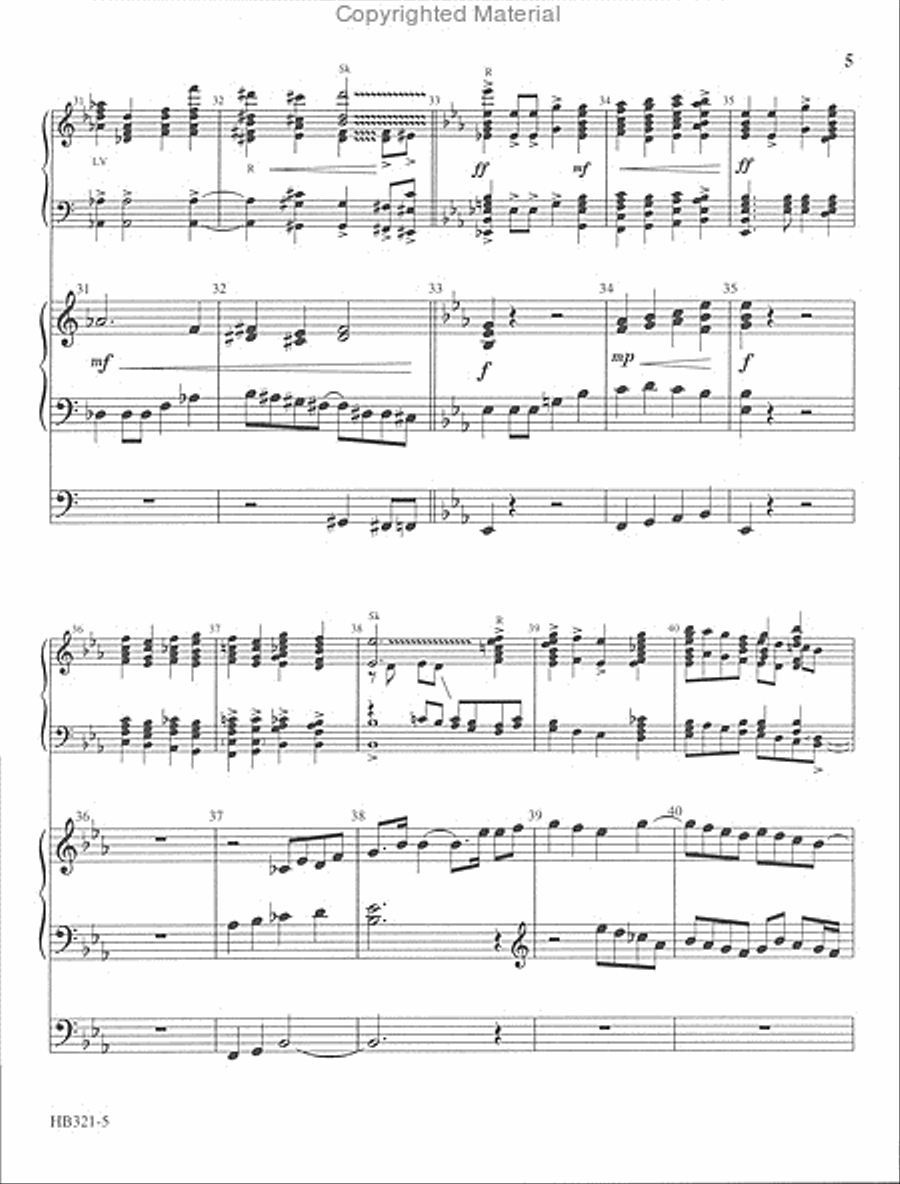 Crown Him Lord of All - organ and handbell score Handbell Choir scores gallery preview page 5