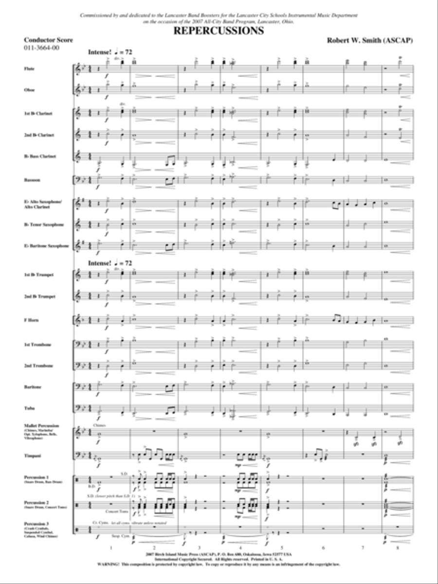 Repercussions Repercussions Concert Band scores gallery preview page 2