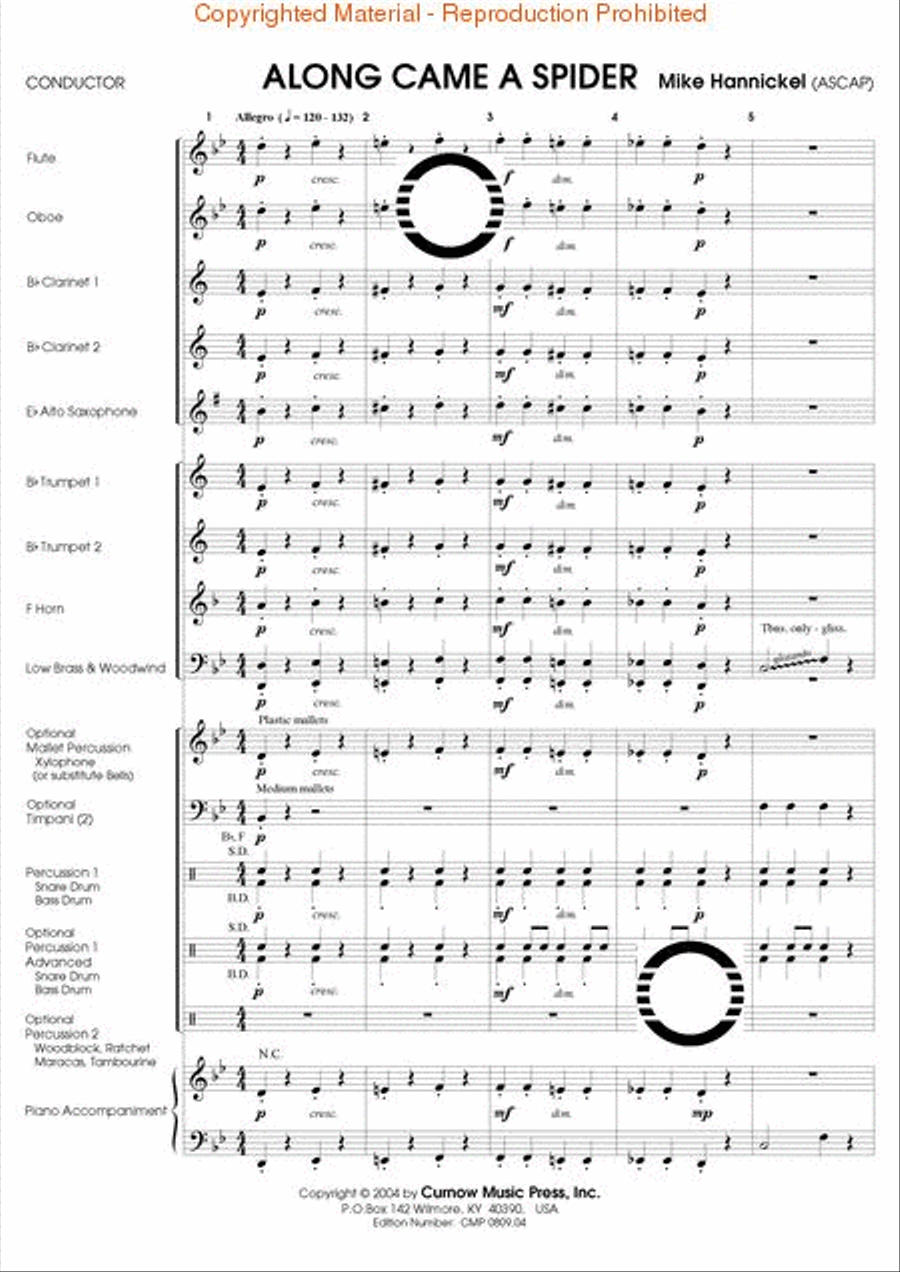 Along Came a Spider Along Came a Spider Concert Band scores gallery preview page 2