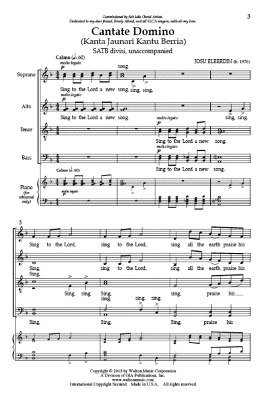 Cantate Domino (SATB divisi) Divisi scores gallery preview page 2