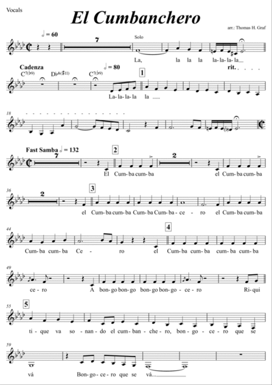 El Cumbanchero Concert Band scores gallery preview page 2
