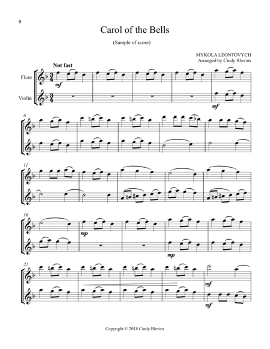 Flute and Violin for Christmas, Vol. I Flute scores gallery preview page 2