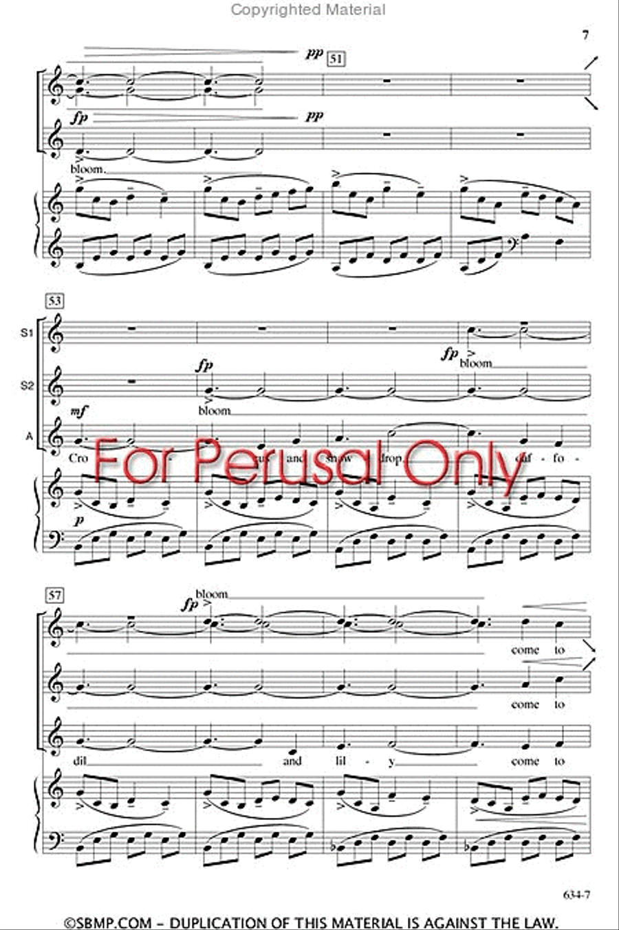Bloom - SSA Octavo SSA scores gallery preview page 6