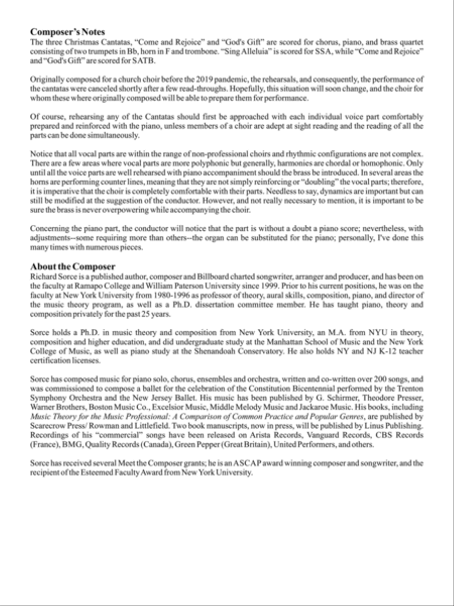 Three Christmas Cantatas 4-Part scores gallery preview page 3