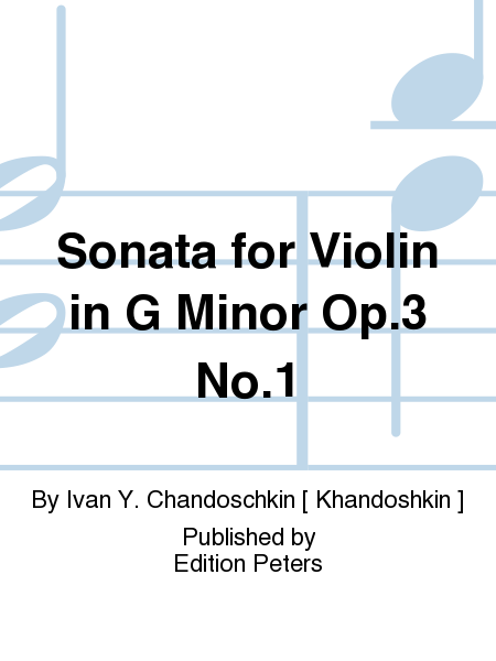 Sonata for Violin in G Minor Op. 3 No. 1