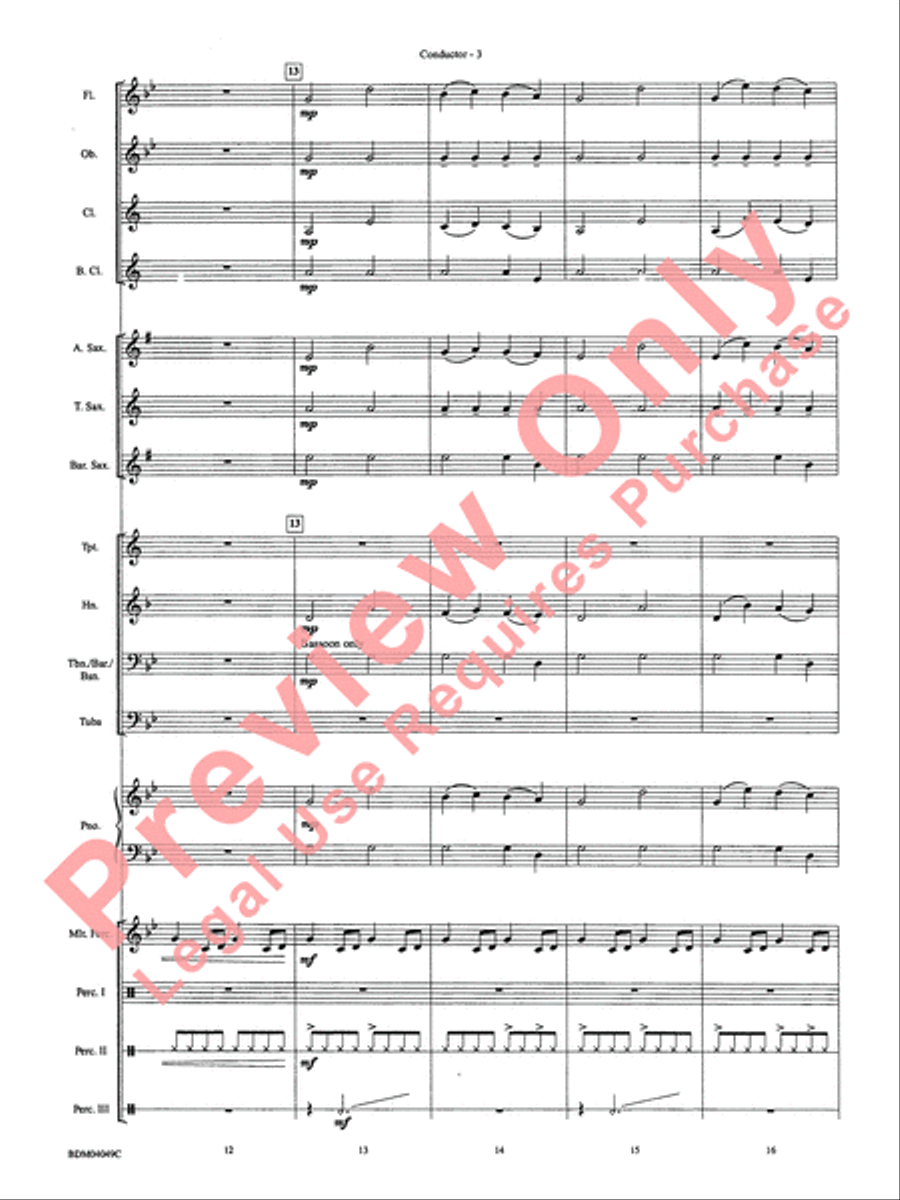 Cameroon Concert Band scores gallery preview page 6