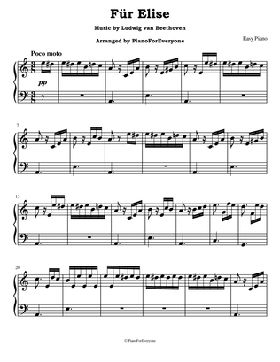 Für Elise - Beethoven (Easy Piano)