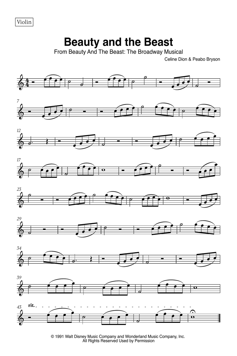 Beauty And The Beast Soprano Saxophone scores gallery preview page 4
