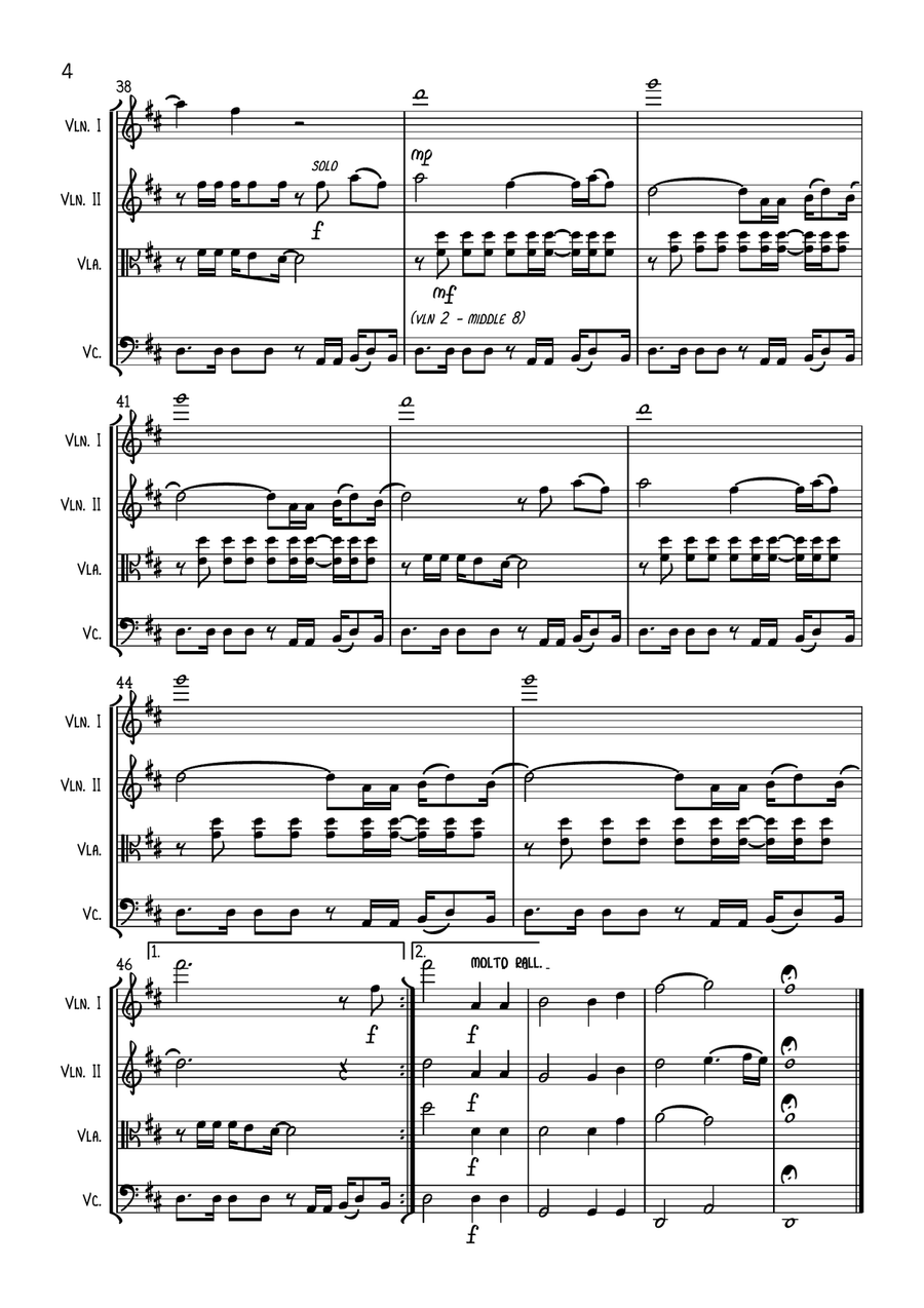 (your Love Has Lifted Me) Higher And Higher String Quartet scores gallery preview page 4