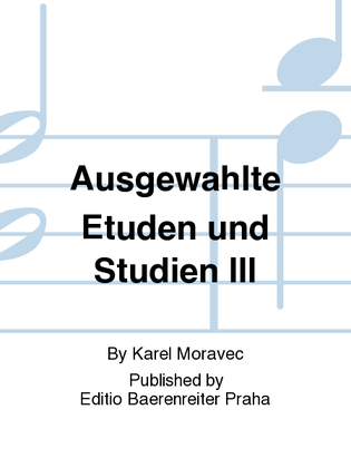 Book cover for Ausgewählte Etüden und Studien III