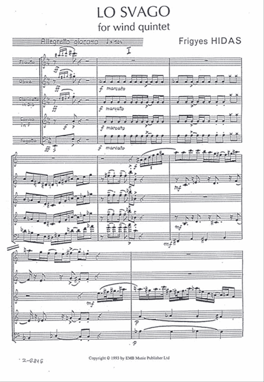Lo Svago Woodwind Quintet scores gallery preview page 2