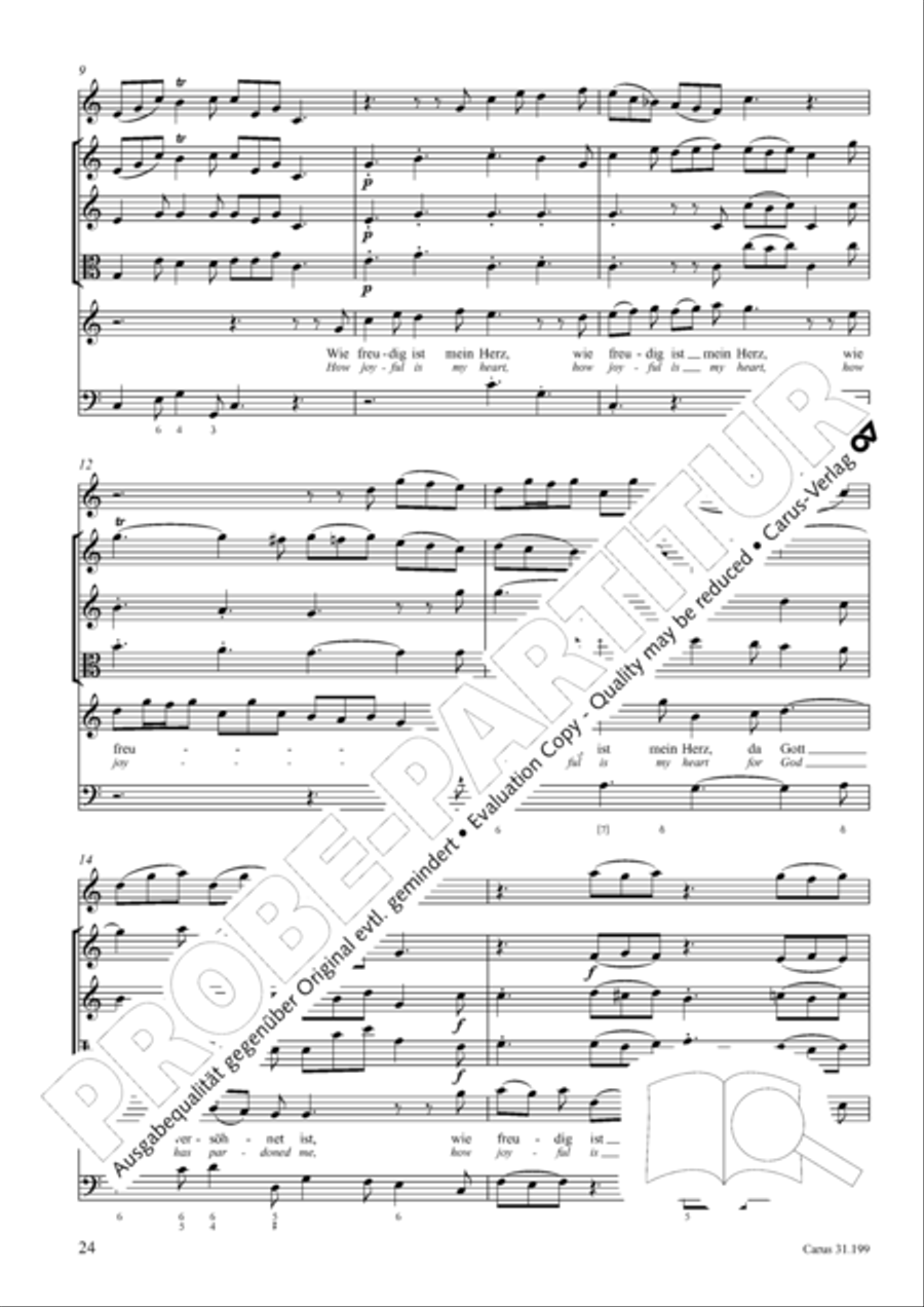 My heart is bathed in blood (Mein Herze schwimmt im Blut) Piccolo scores gallery preview page 25