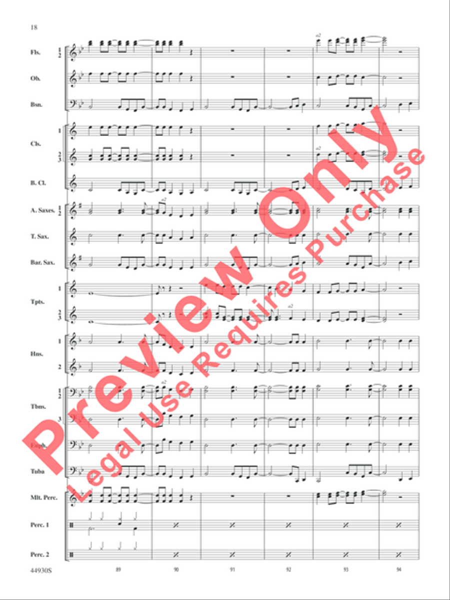 Christmas Vacation Christmas Vacation Concert Band scores gallery preview page 18