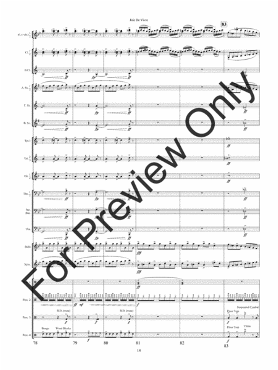 Joie De Vivre Concert Band scores gallery preview page 17