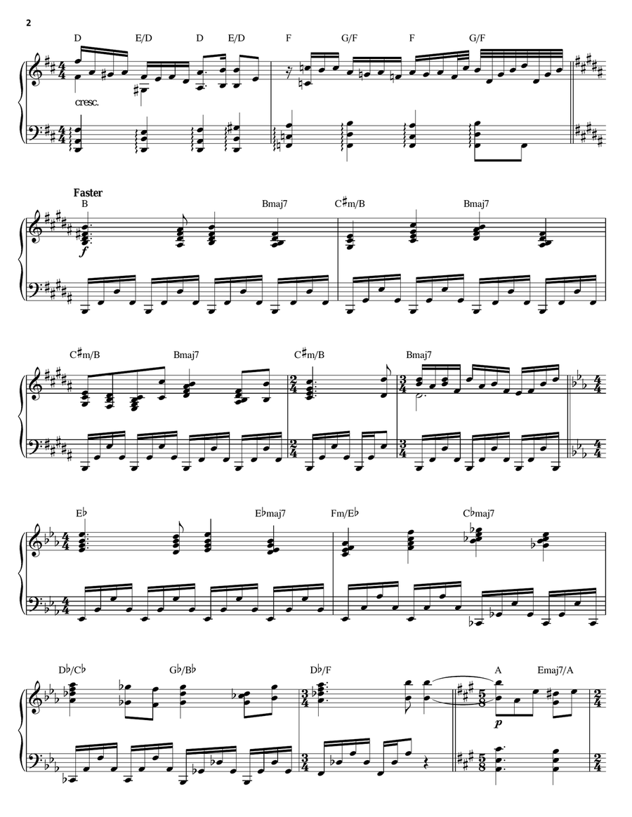 Space Mountain Piano Solo scores gallery preview page 2