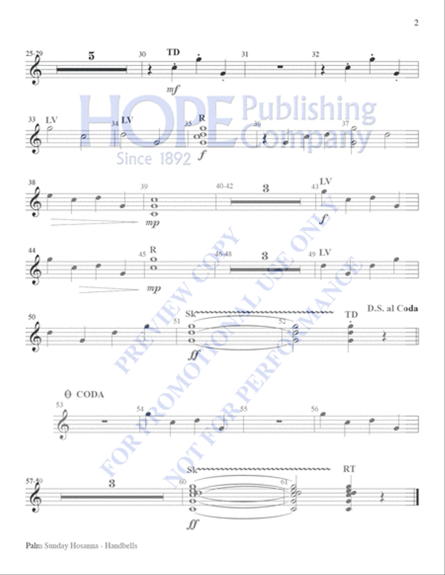 Palm Sunday Hosanna Palm Sunday Hosanna Unison Choir scores gallery preview page 19