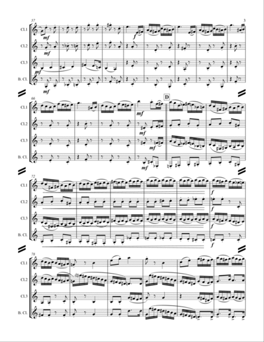 The Nutcracker Suite COMPLETE (for Clarinet Quartet) Clarinet Quartet scores gallery preview page 4