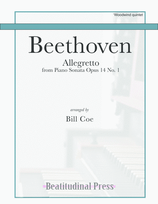 Book cover for Beethoven Allegretto (Braun) Woodwind Quintet score and parts