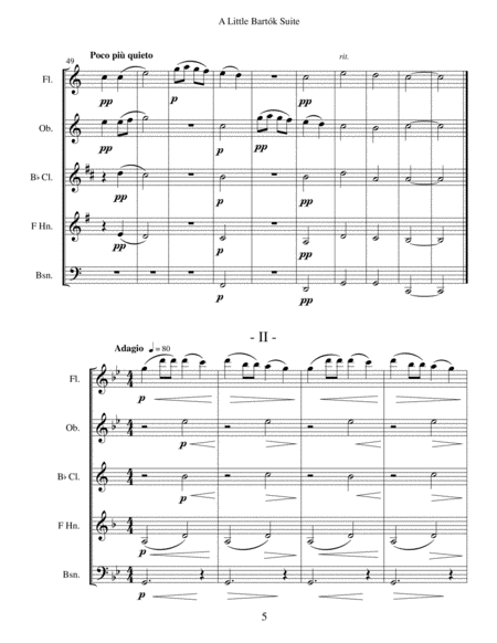 A Little Bartok Suite - Woodwind Quintet image number null