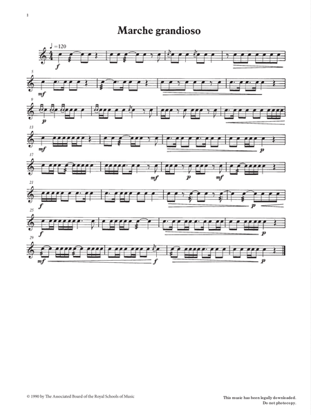 Marche grandioso from Graded Music for Snare Drum, Book II