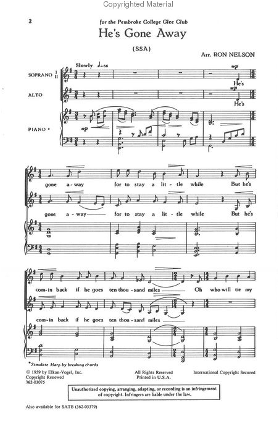 Three Mountain Ballads Three Mountain Ballads SSA scores gallery preview page 2