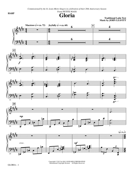 Gloria (from Petite Mass) - Harp