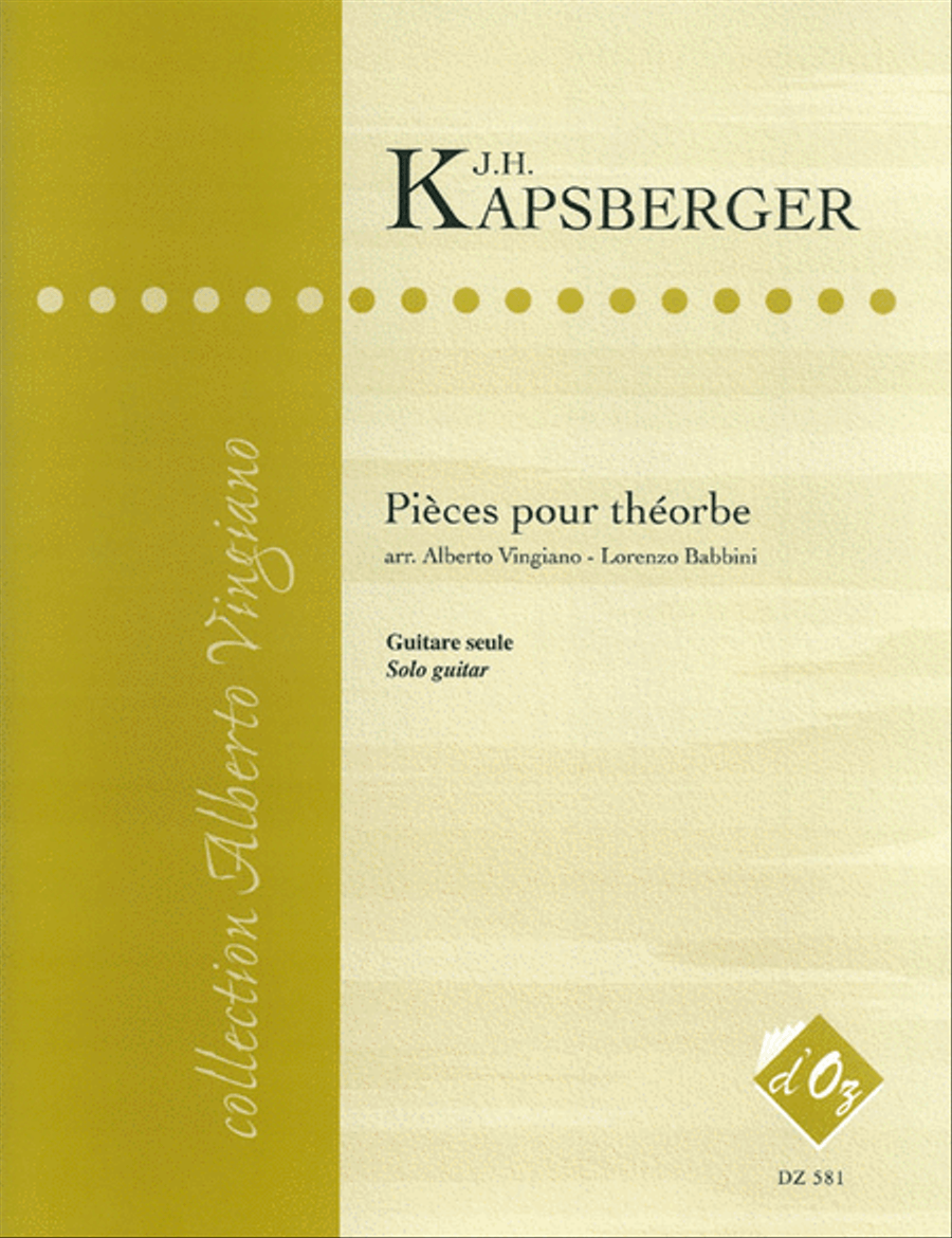 Pièces pour théorbe Classical Guitar scores gallery preview page 1