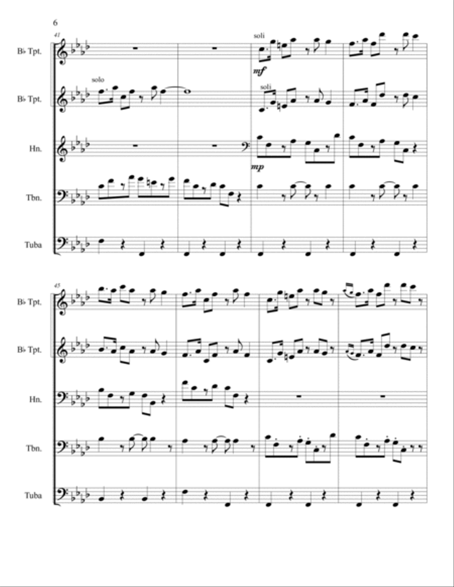 Chimera Brass Quintet scores gallery preview page 6