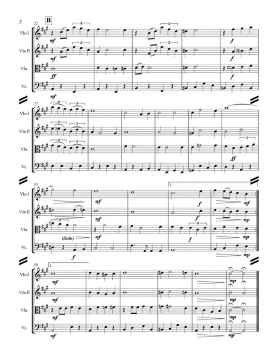 White Christmas White Christmas String Quartet scores gallery preview page 3