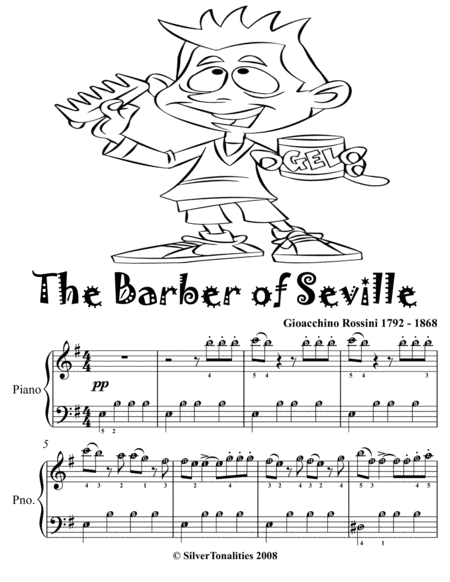 The Barber of Seville Easy Piano Sheet Music 2nd Edition