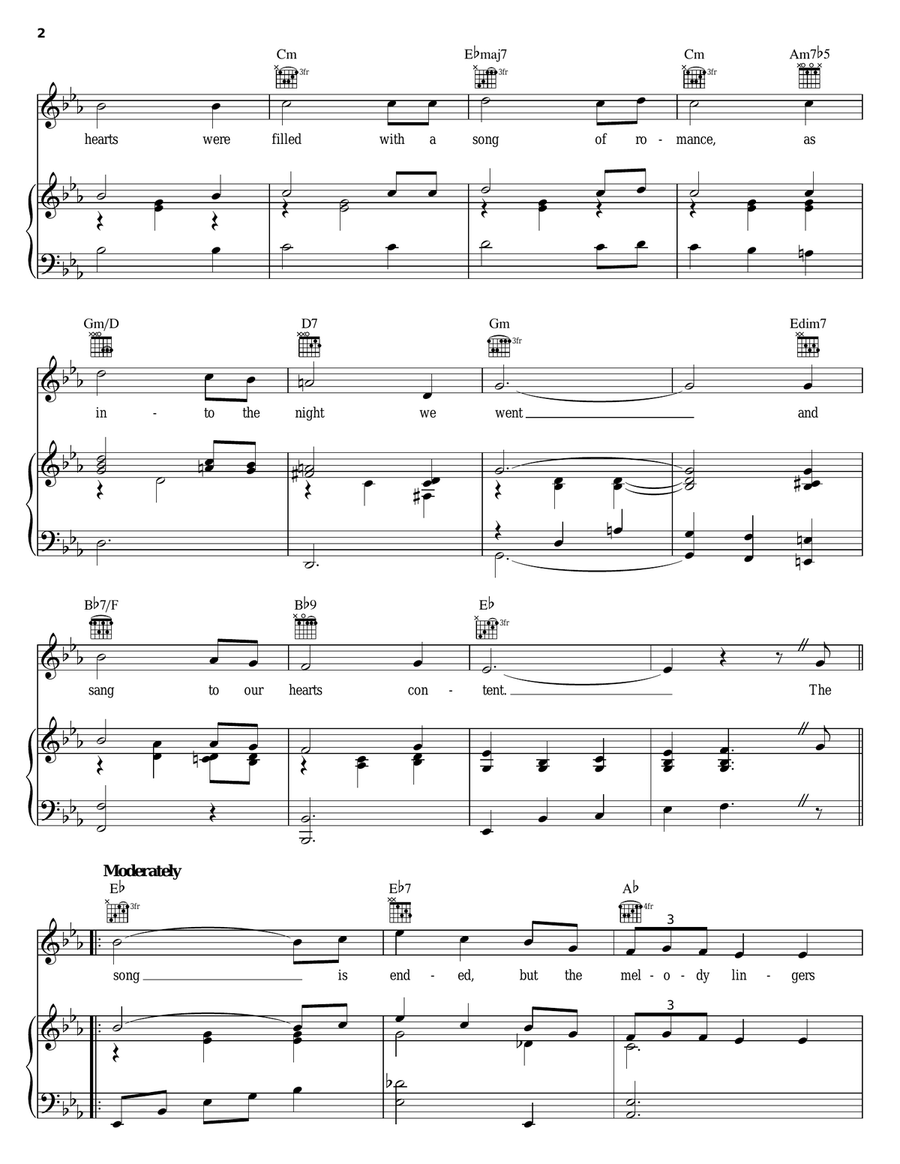 The Song Is Ended (But The Melody Lingers On) Guitar scores gallery preview page 2