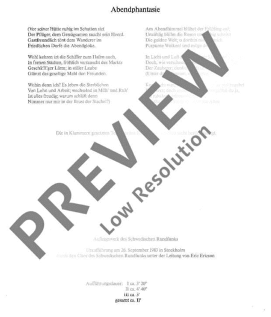 Drei Phantasien 4-Part scores gallery preview page 4