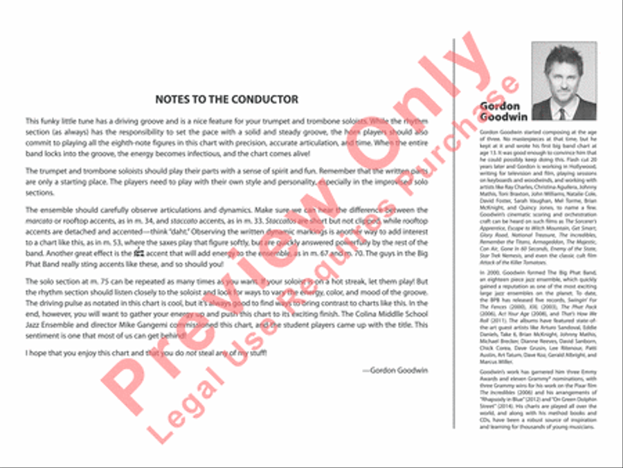 Don't Steal My Stuff Don't Steal My Stuff Jazz Ensemble scores gallery preview page 3